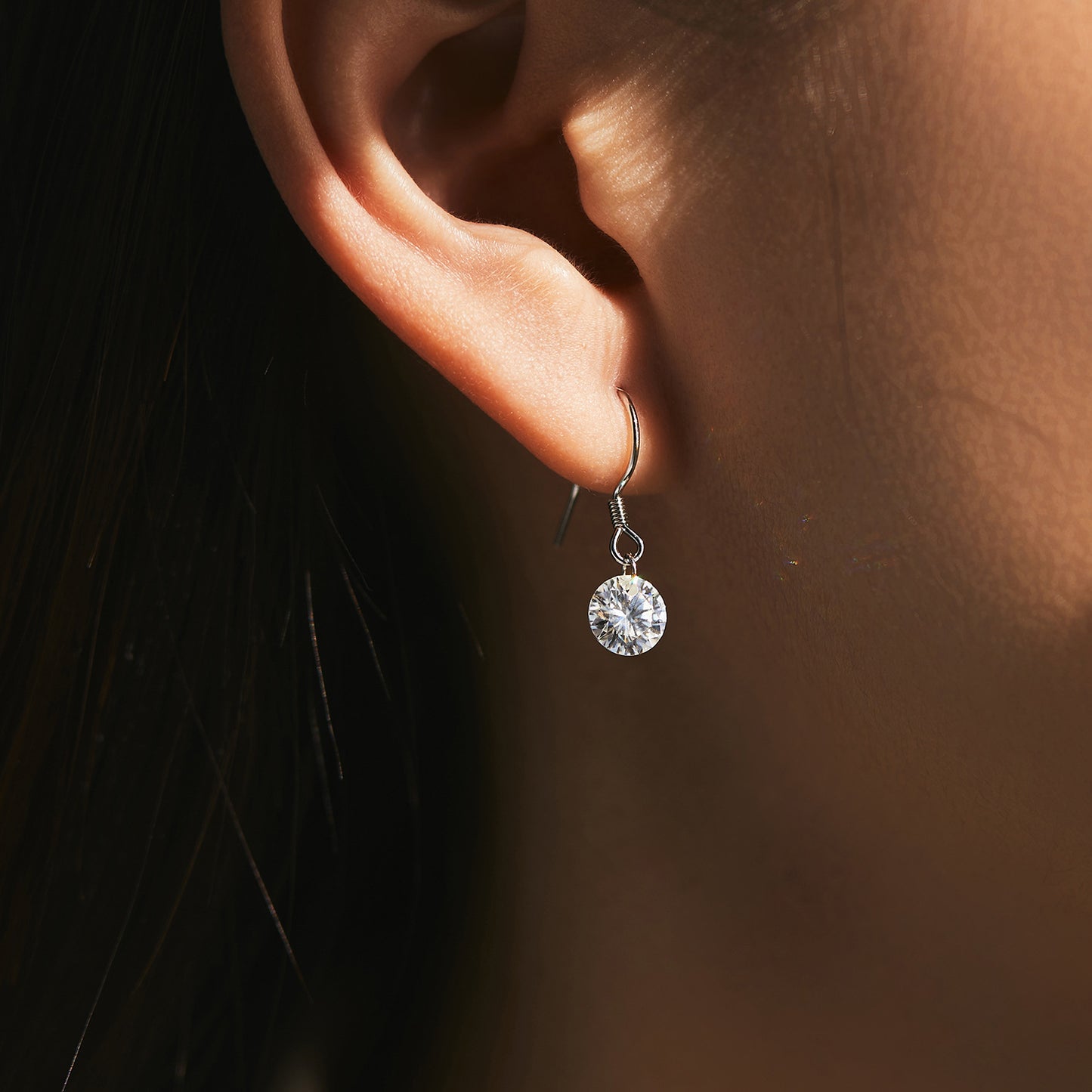 1 carat moissanite earrings s925 sterling silver flashing elegant earrings for women