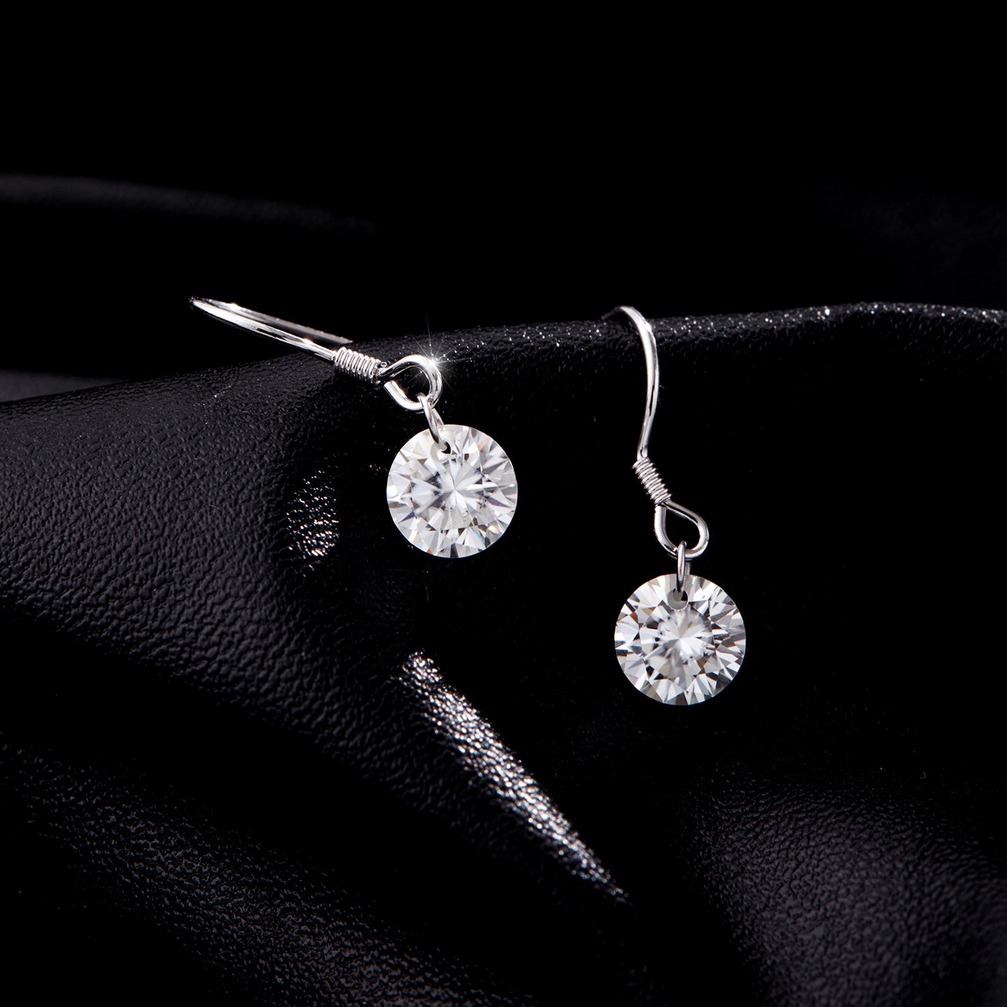 1 carat moissanite earrings s925 sterling silver flashing elegant earrings for women