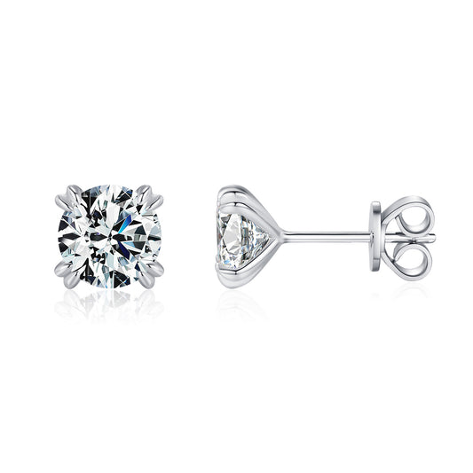 1 carat moissanite S925 sterling silver light luxury style beautiful versatile shining diamond earrings
