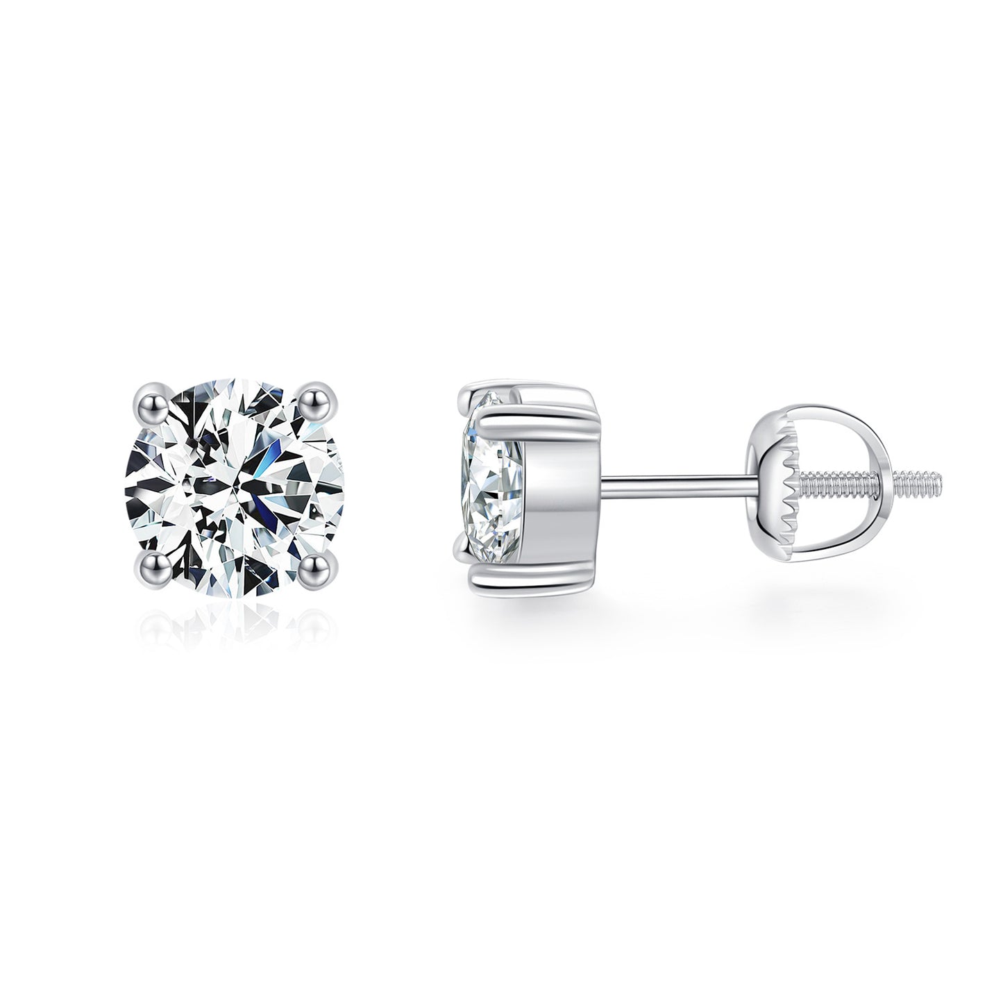 1 carat moissanite s925 sterling silver elegant simple earrings for women light luxury wedding earrings