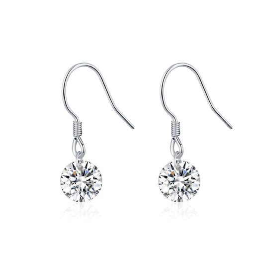 1 carat moissanite earrings s925 sterling silver flashing elegant earrings for women