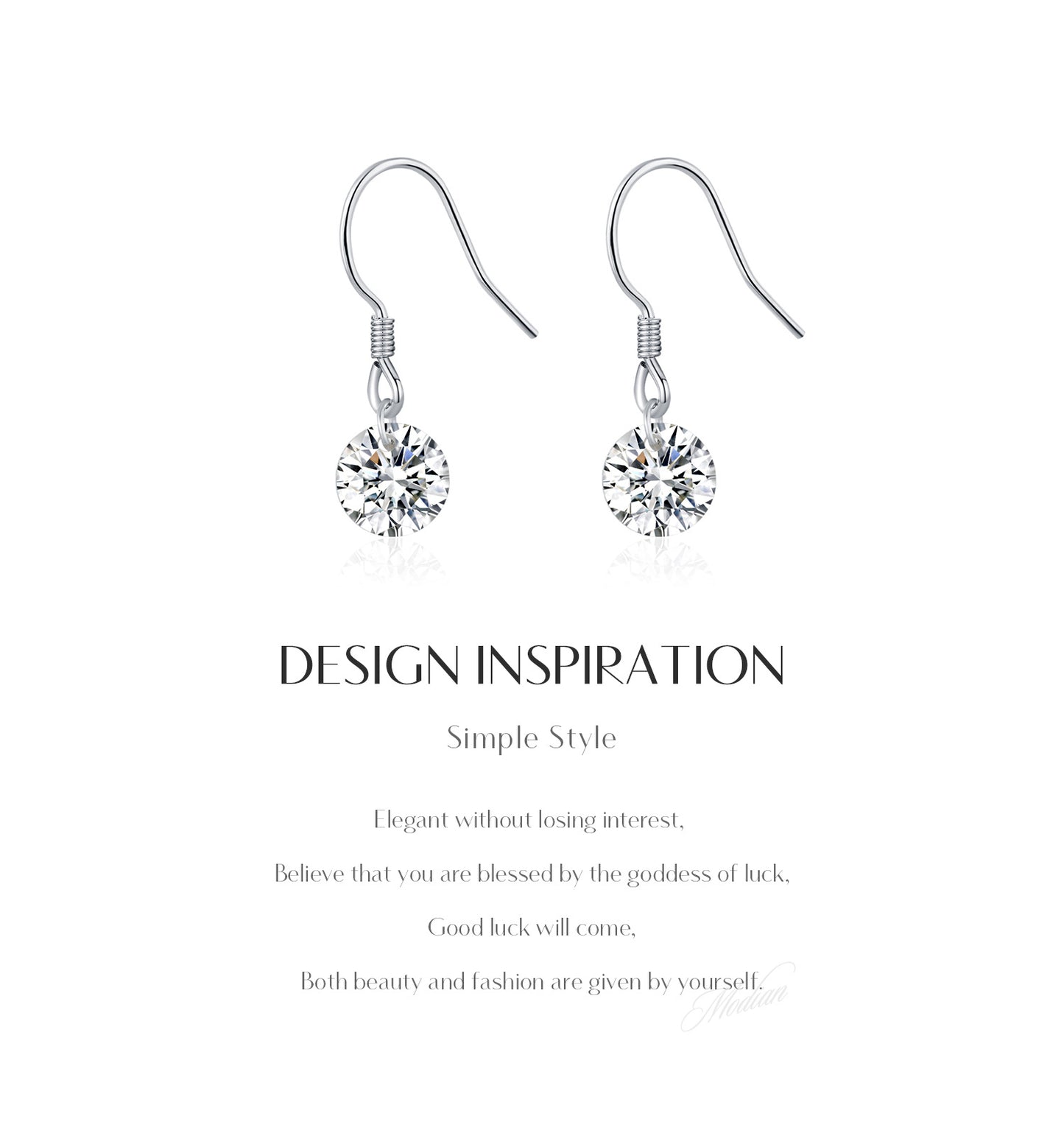 1 carat moissanite earrings s925 sterling silver flashing elegant earrings for women