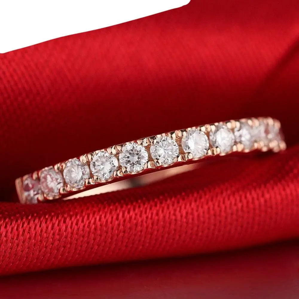 10k Rose Gold Moissanite Half Eternity / Anniversary Band 0.5ct