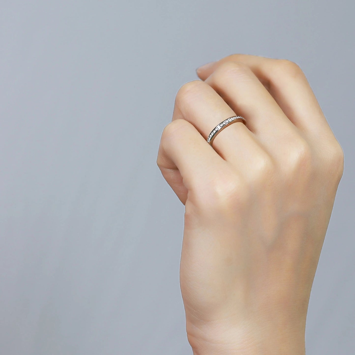 10k White / Yellow / Rose Gold Moissanite Anniversary Band 0.3ct