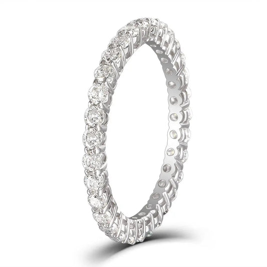 10k White Gold Moissanite Best Eternity Ring 1ct Total