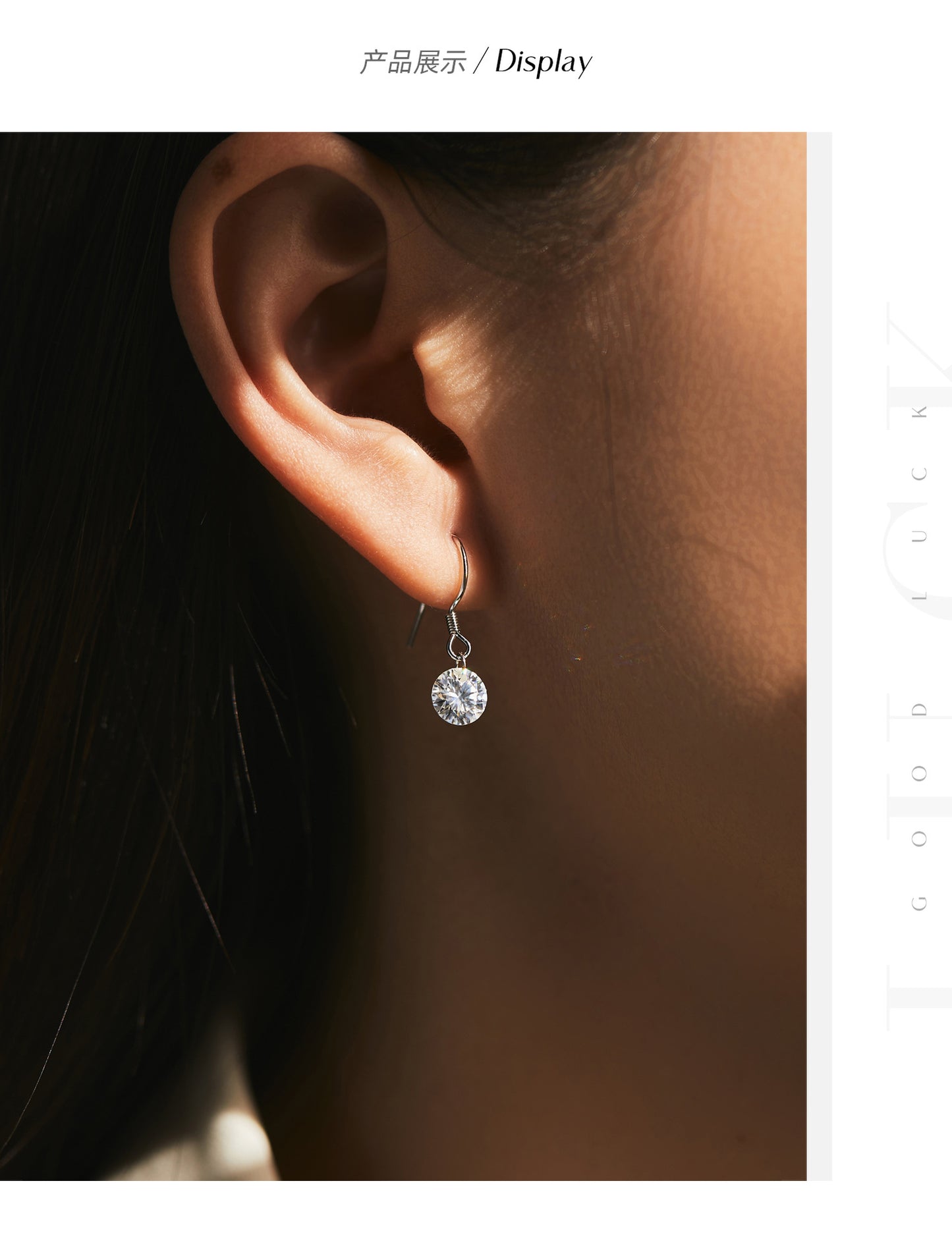 1 carat moissanite earrings s925 sterling silver flashing elegant earrings for women