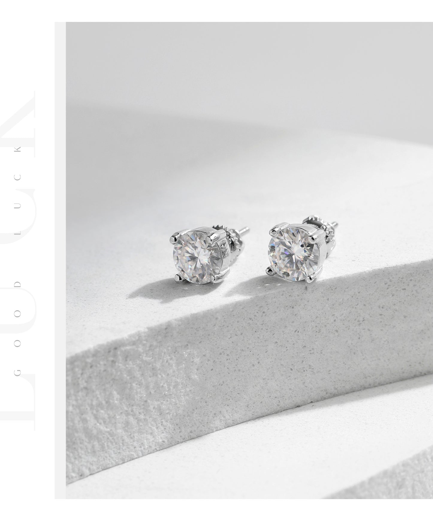 1 carat moissanite s925 sterling silver elegant simple earrings for women light luxury wedding earrings