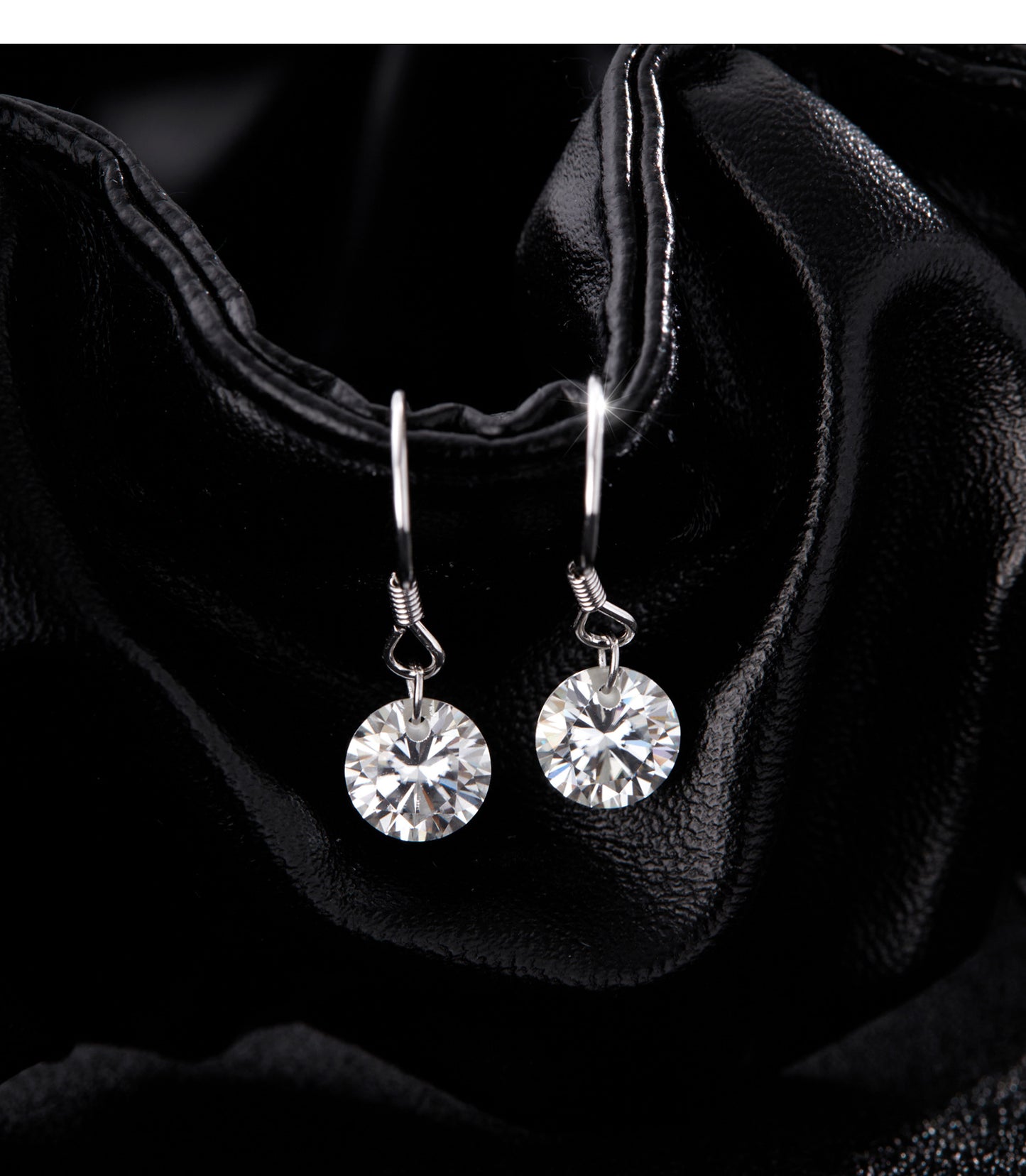 1 carat moissanite earrings s925 sterling silver flashing elegant earrings for women