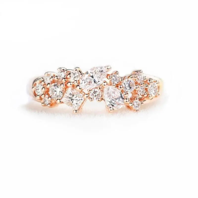 14k Rose / Yellow / White Gold Moissanite Anniversary Band 0.7ctw