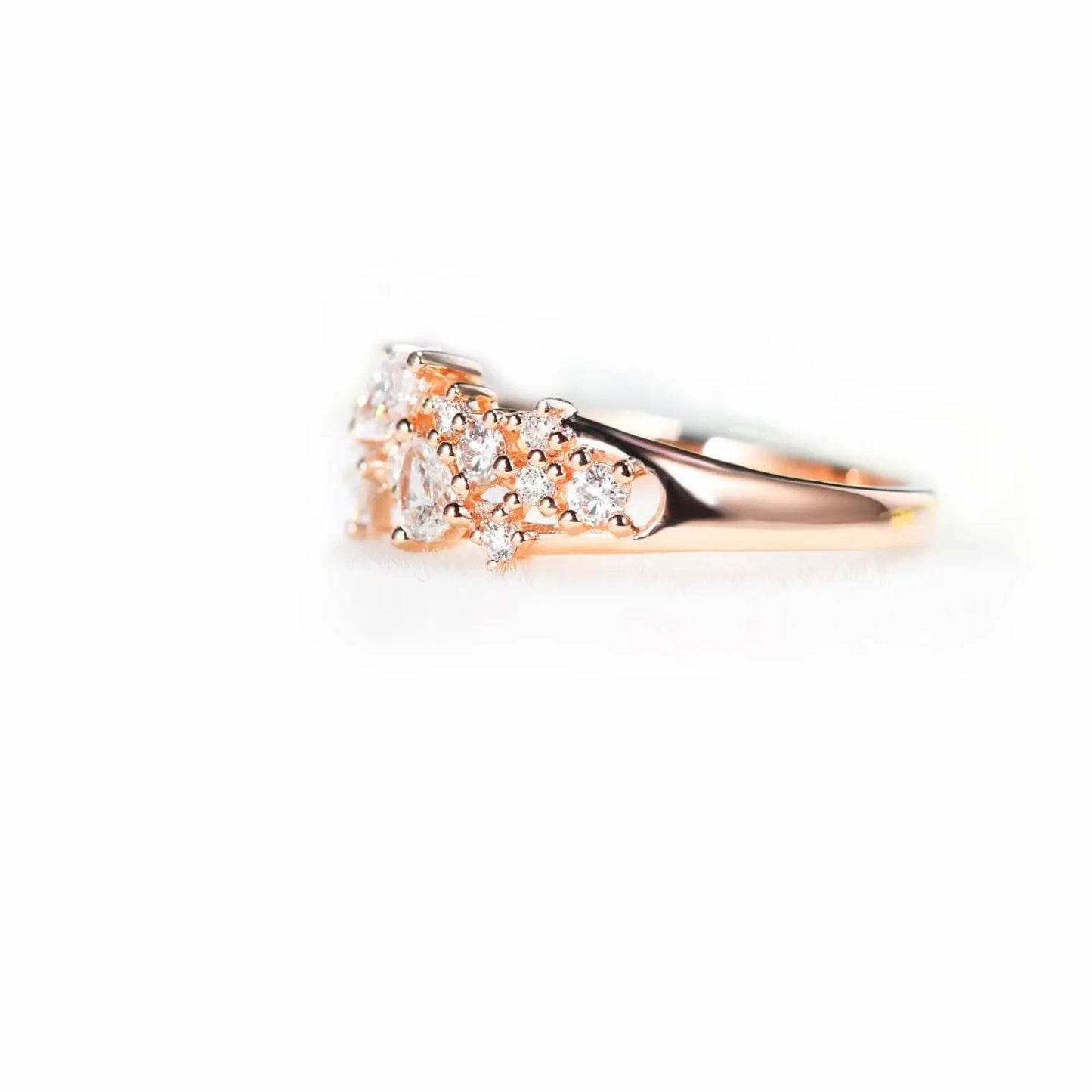 14k Rose / Yellow / White Gold Moissanite Anniversary Band 0.7ctw