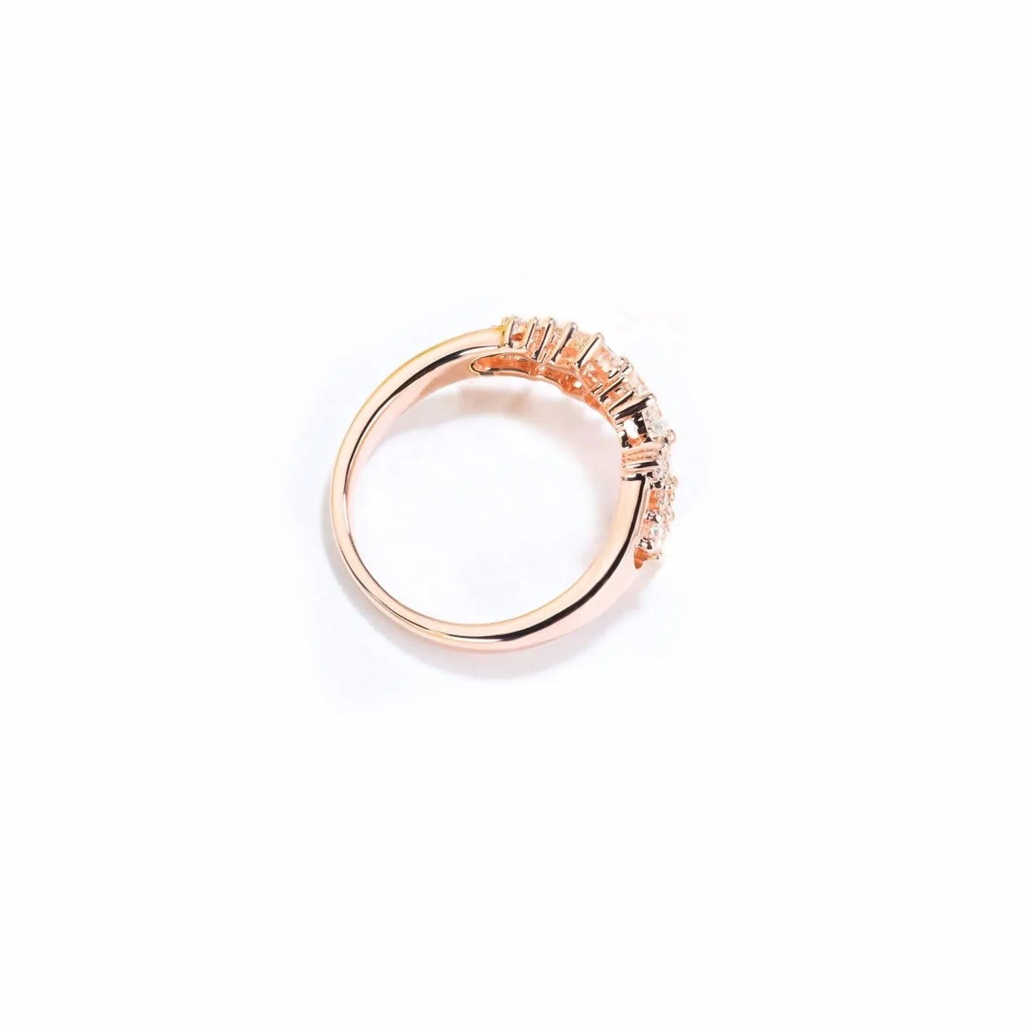 14k Rose / Yellow / White Gold Moissanite Anniversary Band 0.7ctw