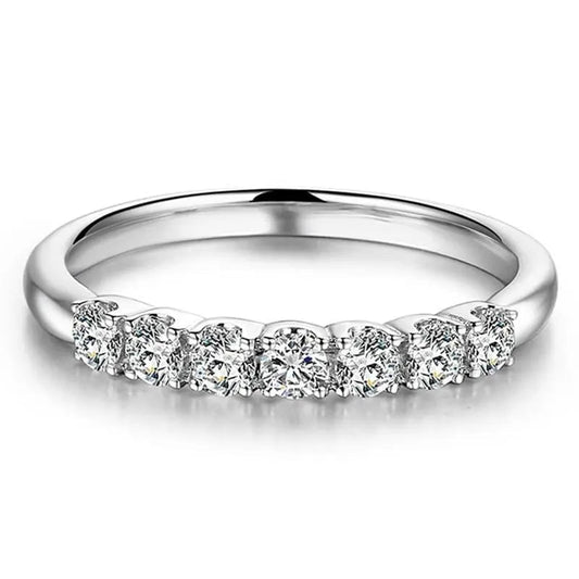 14k White Gold 7 Stone Moissanite Anniversary Band 0.21ct Total Buy Moissanite Jewellery