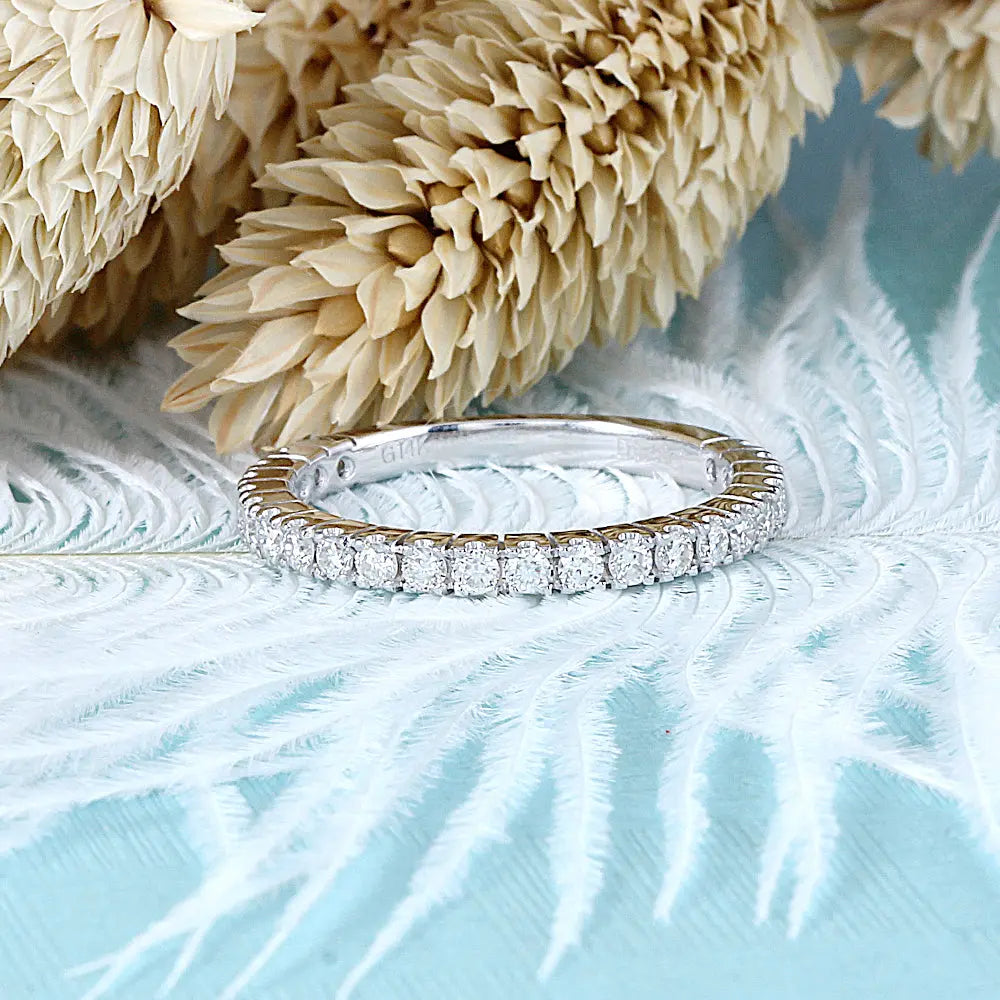 14k White Gold Half Eternity / Anniversary Ring White Gold 0.48ct Total