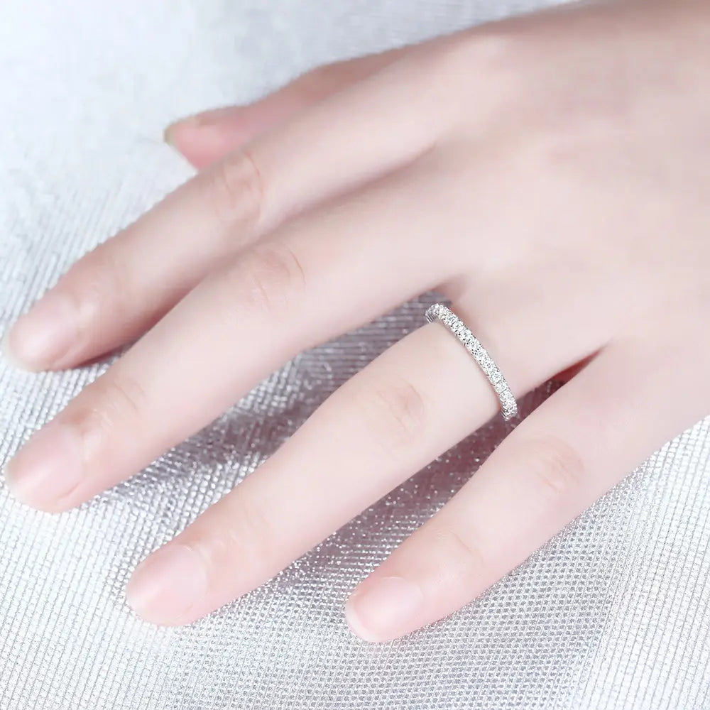 14k White Gold Half Eternity / Anniversary Ring White Gold 0.48ct Total