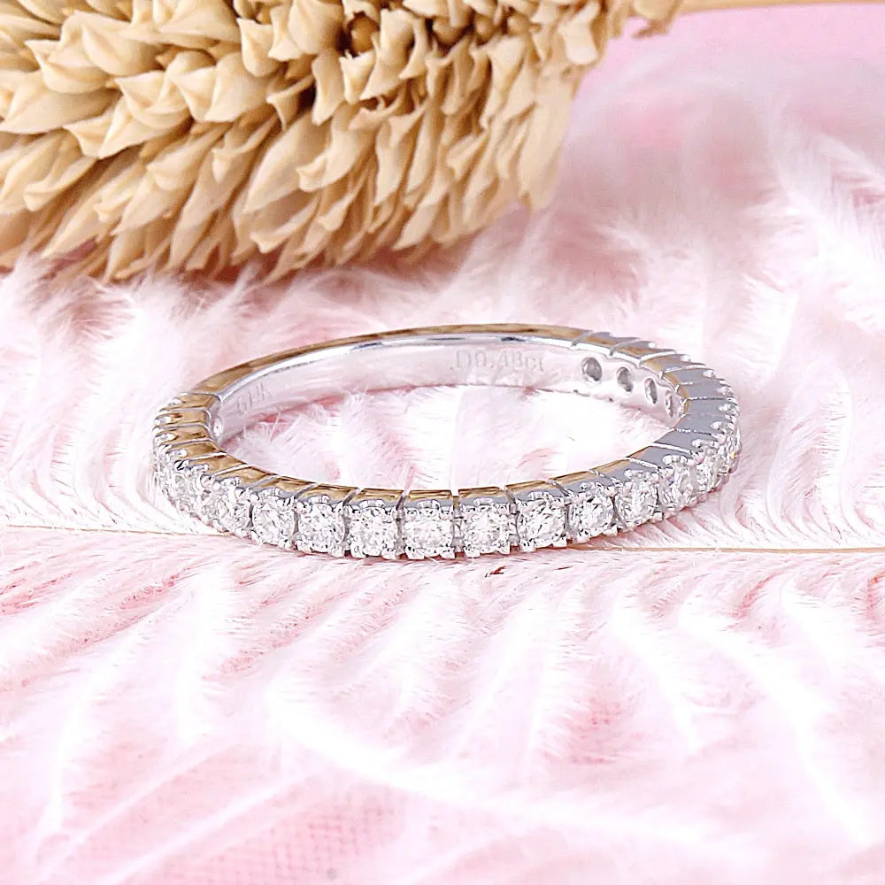 14k White Gold Half Eternity / Anniversary Ring White Gold 0.48ct Total
