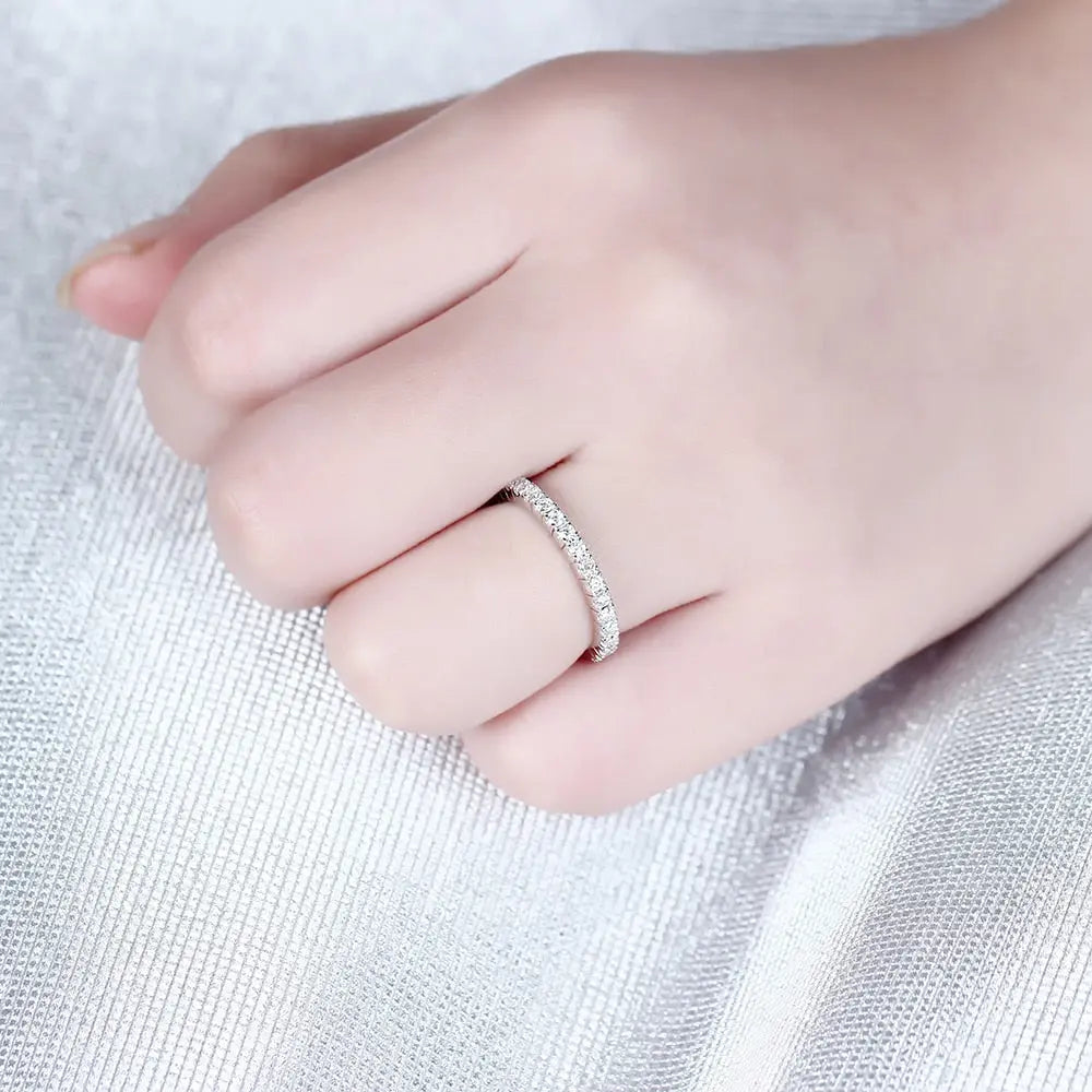 14k White Gold Half Eternity / Anniversary Ring White Gold 0.48ct Total