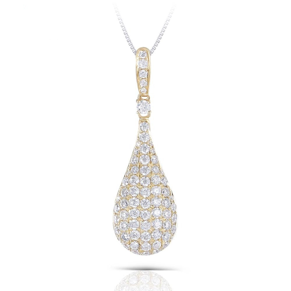 14k Yellow Gold Moissanite Pendant / Necklace