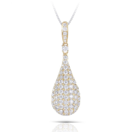 14k Yellow Gold Moissanite Pendant / Necklace