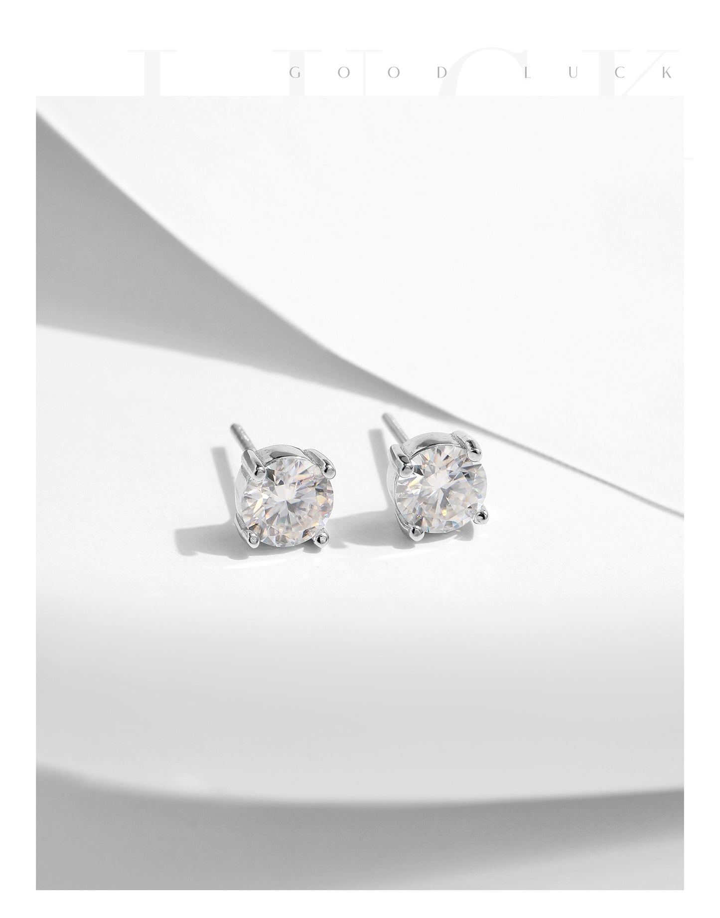 1 carat moissanite s925 sterling silver elegant simple earrings for women light luxury wedding earrings