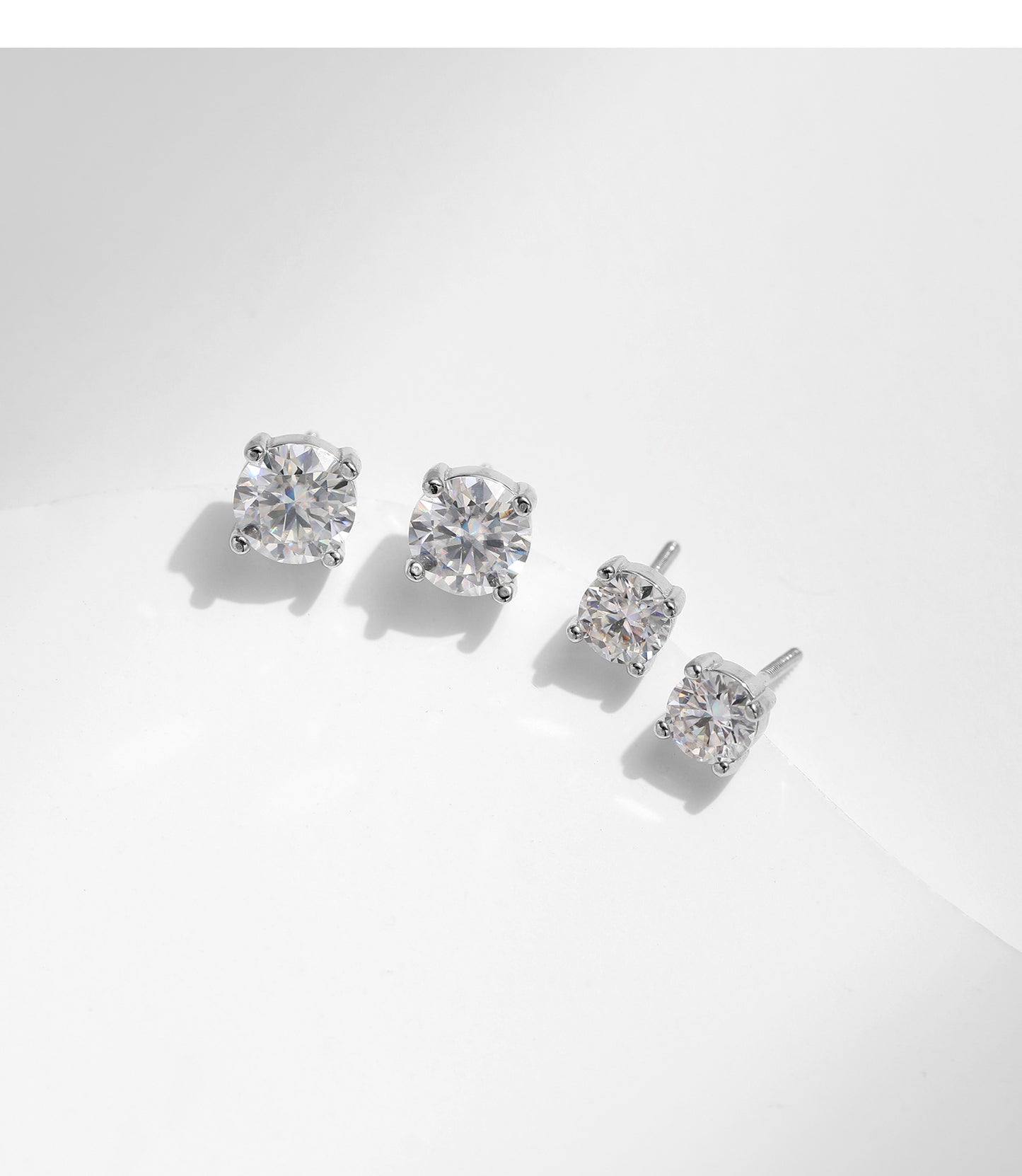 1 carat moissanite s925 sterling silver elegant simple earrings for women light luxury wedding earrings