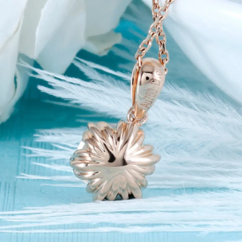 Necklace Rose Gold 18k Moissanite 1ct