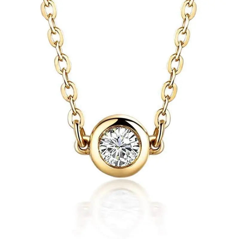 18k Yellow Gold Bracelet for Women With Moissanite Chain 0.1ct