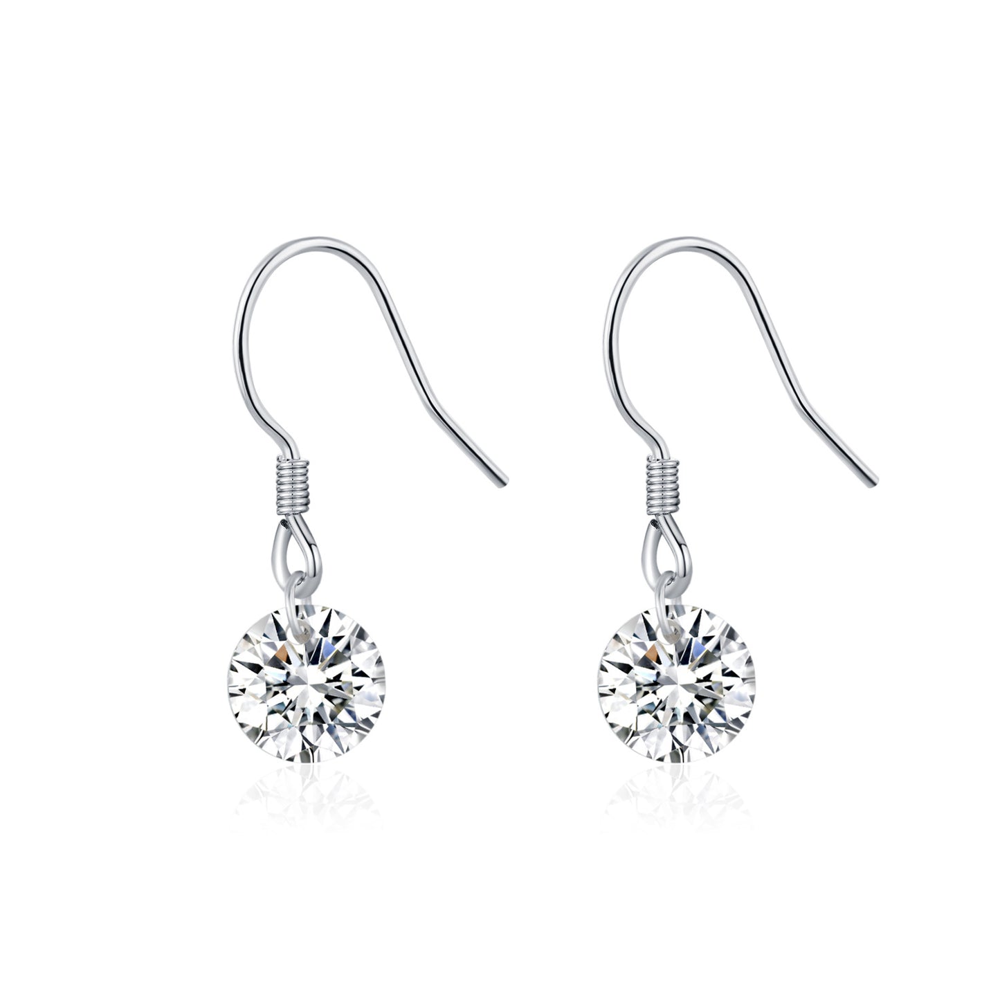 1 carat moissanite earrings s925 sterling silver flashing elegant earrings for women