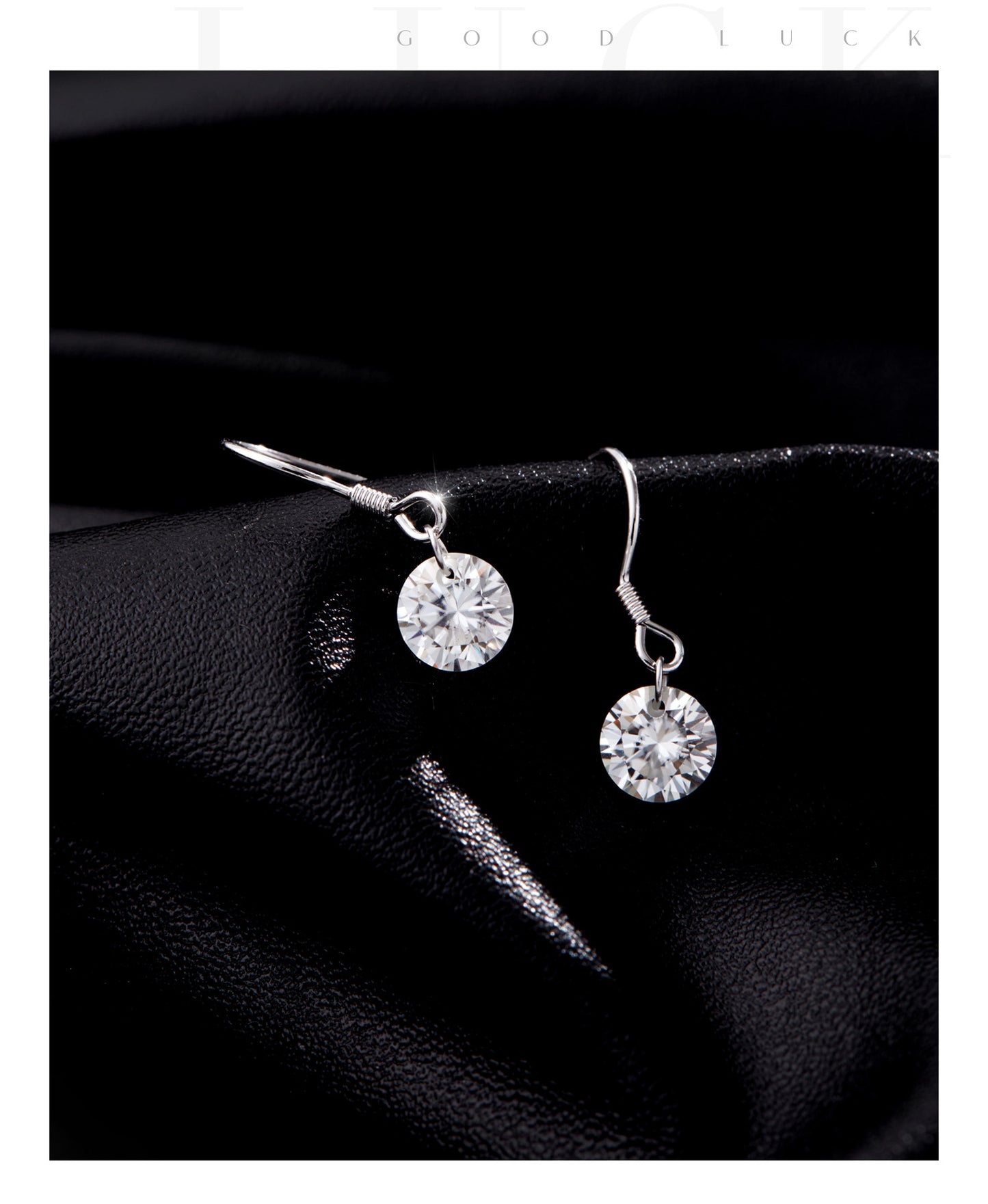 1 carat moissanite earrings s925 sterling silver flashing elegant earrings for women