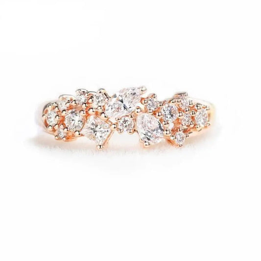 14k Rose / Yellow / White Gold Moissanite Anniversary Band 0.7ctw