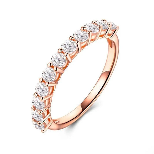 14k Rose Gold Anniversary Ring / Wedding Band 0.8ct Total | Best Eternity Bands