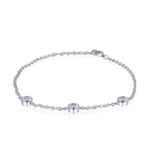 14k White Gold Bracelet Moissanite 0.75ctw