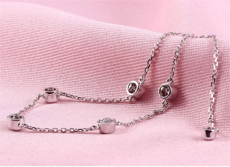 18k White Gold Moissanite Bezel Set Bracelet 1.35ctw