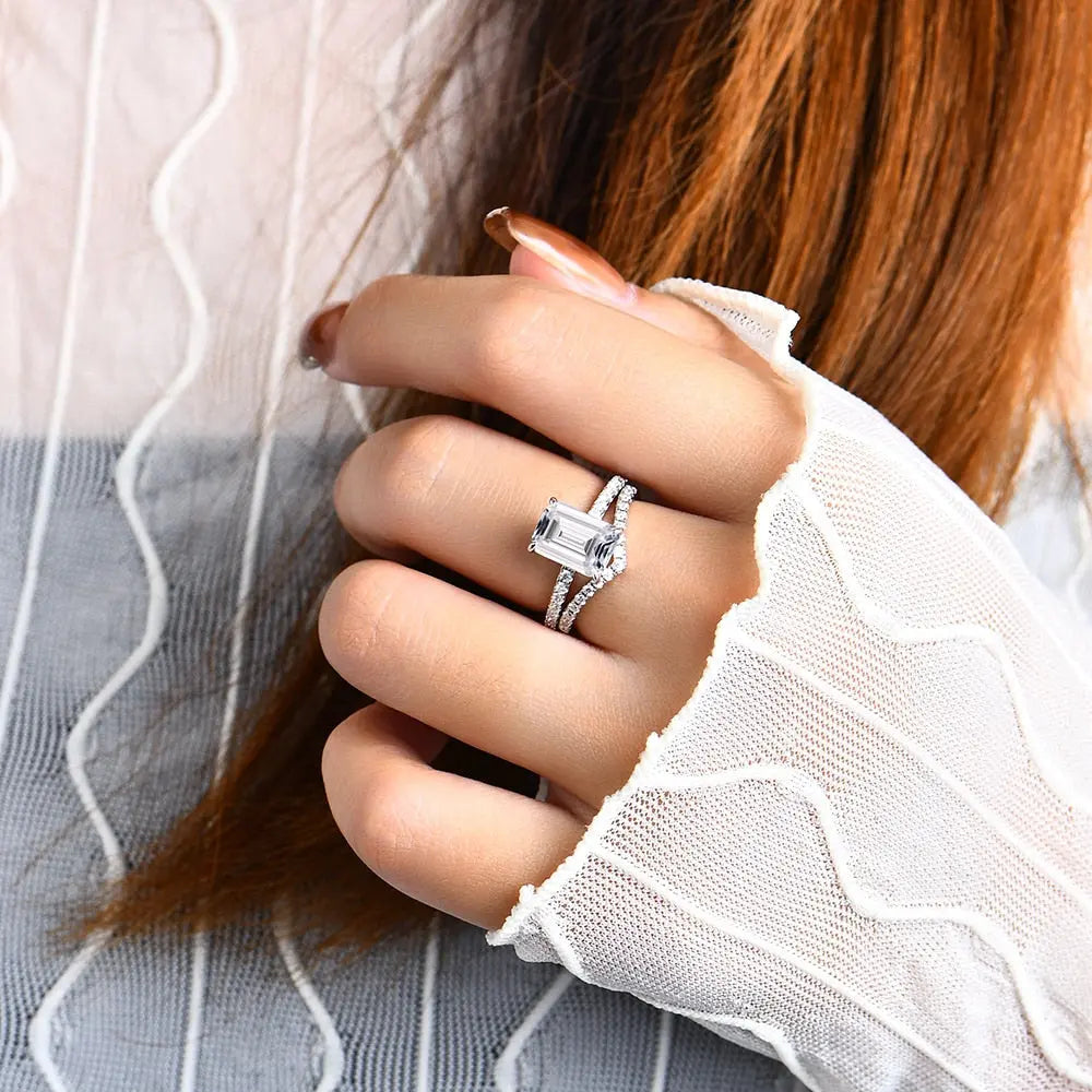 PLATED SILVER MOISSANITE ANNIVERSARY / COOL WEDDING BAND 0.255ctw