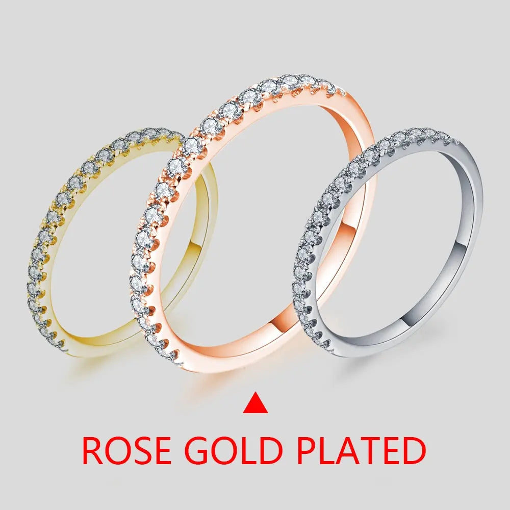 PLATED SILVER MOISSANITE ANNIVERSARY / WEDDING BAND 0.27ctw